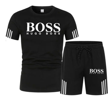 Boss - Elegante set di T-shirt e pantaloncini da uomo