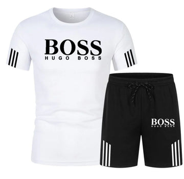 Boss - Elegante set di T-shirt e pantaloncini da uomo